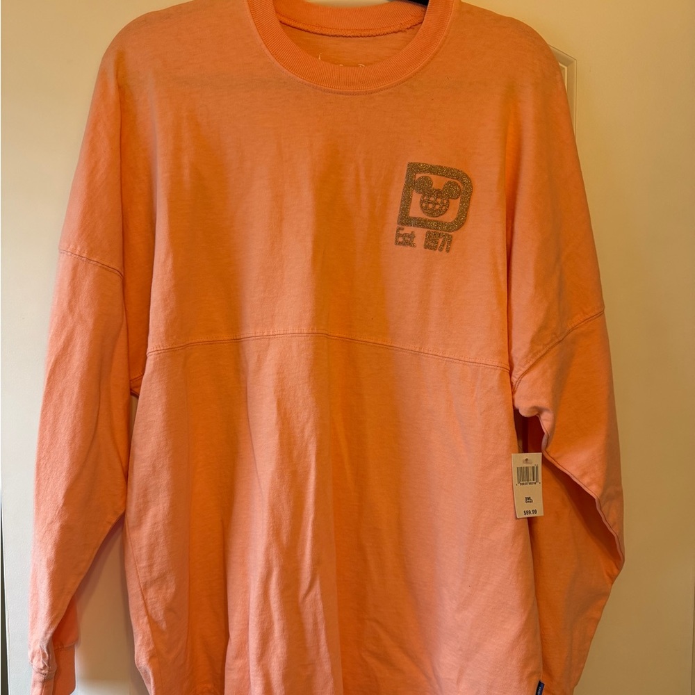 Orange Long Sleeve Crewneck Sweatshirt